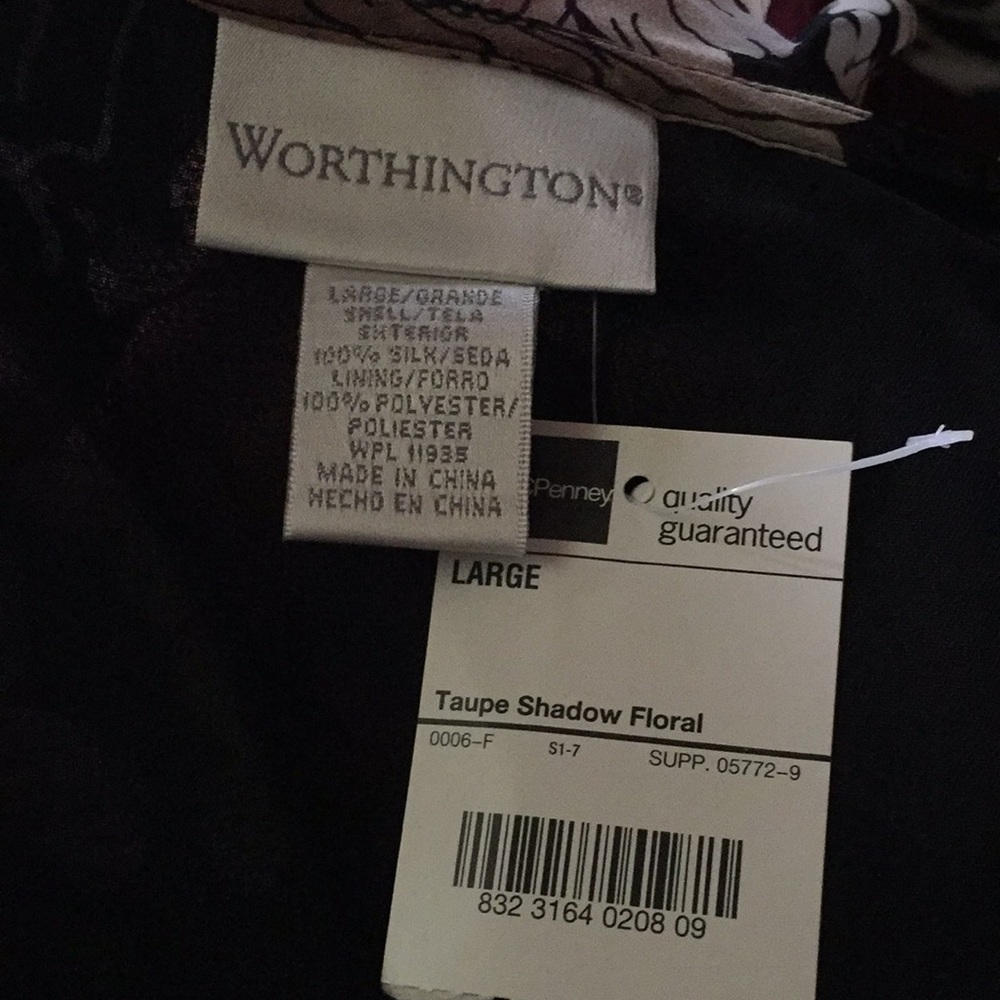Worthington silk blouse with wrap front - Picture 8 of 12